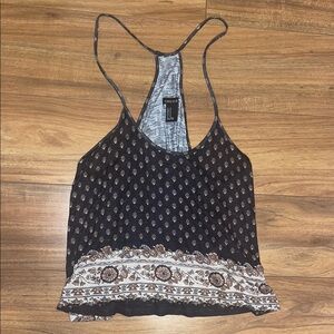 Forever 21 Black and White Crop Camisole